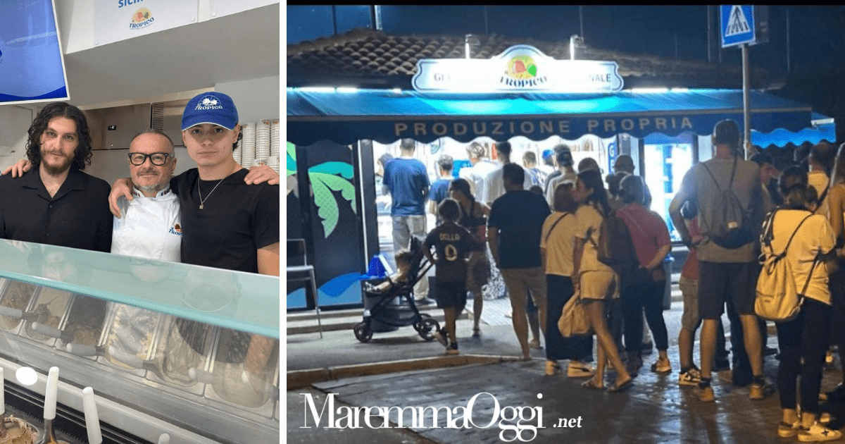Interno della gelateria Il Tropico