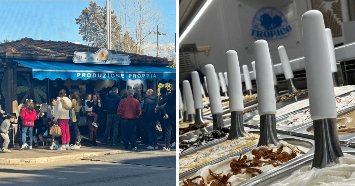 Dettaglio preparazione gelato artigianale