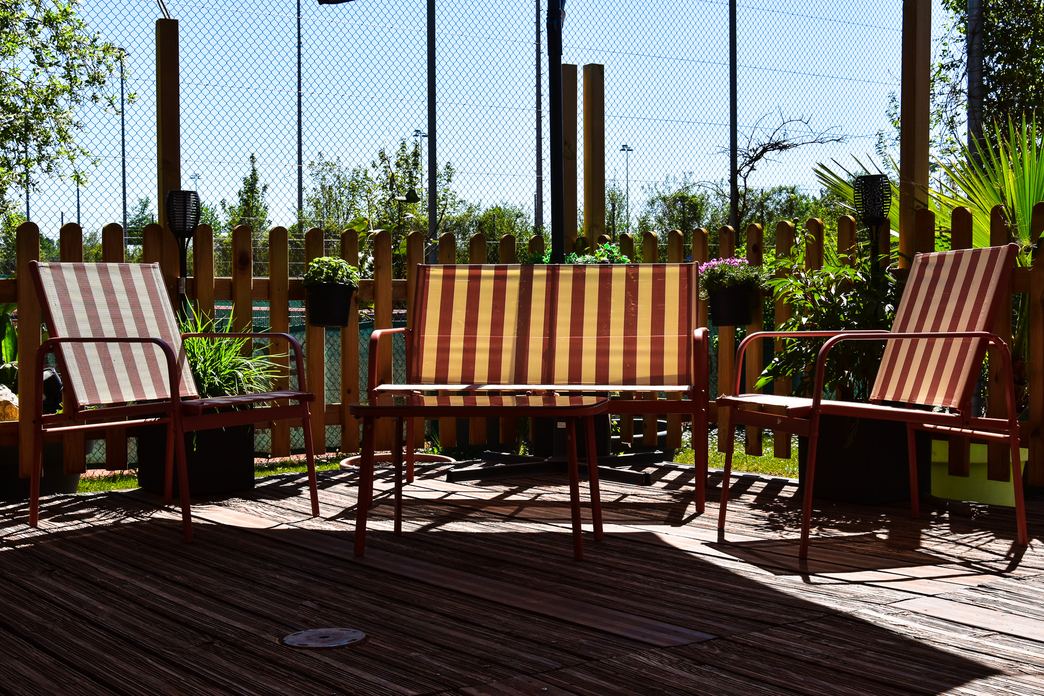 La terrazza esposta a sud dell'Osteria WilTon