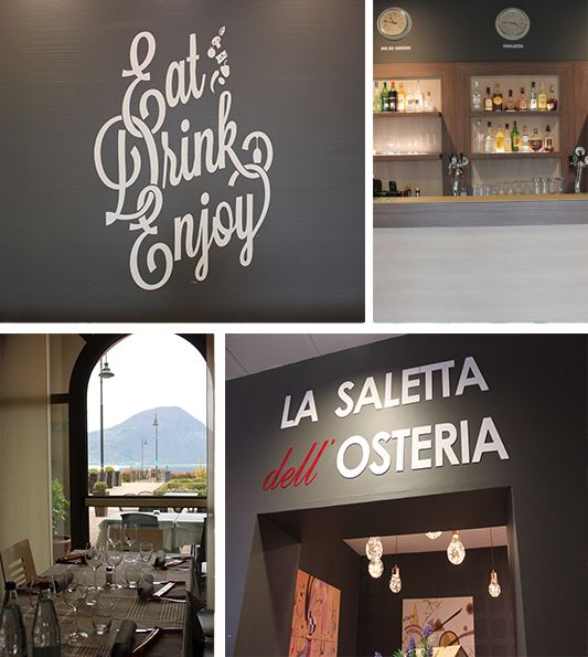 Interno del ristorante Osteria Del Porto a Porlezza