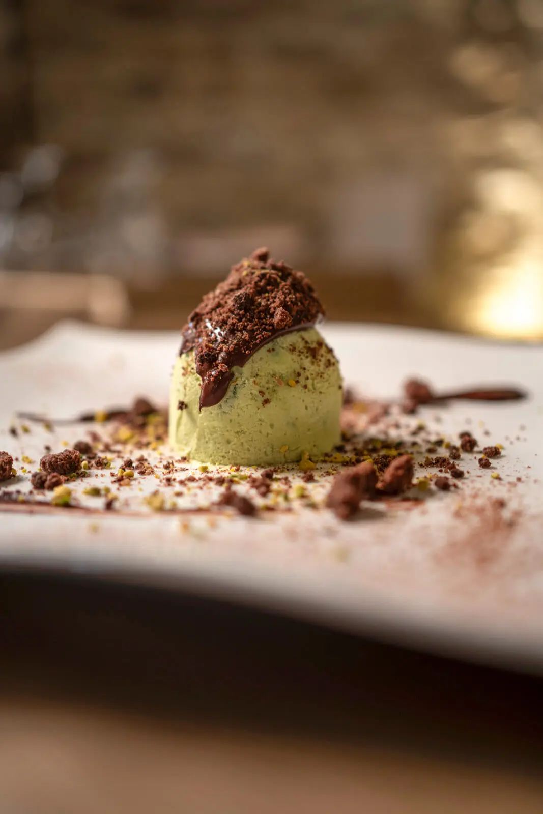 Dolce al pistacchio del Ristorante Cian dal 1976