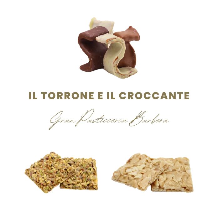 Torrone e croccante al pistacchio e mandorla della Gran Pasticceria Barbera