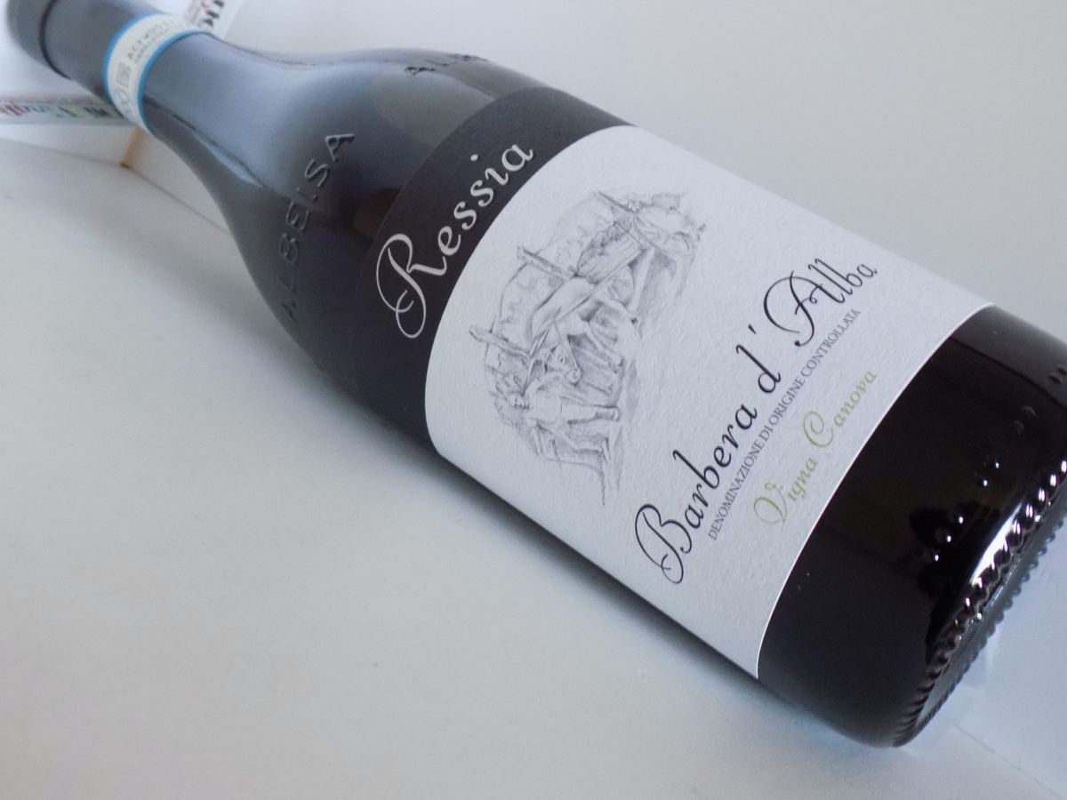 Bottiglia Barbera d'Alba Vigna Canova Green di Ressia Azienda Agricola