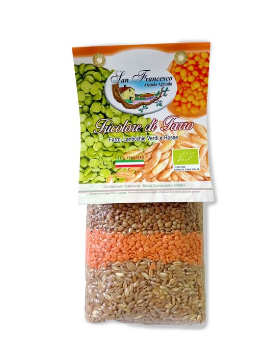 Tricolore di farro biologico dell'Azienda Agricola San Francesco