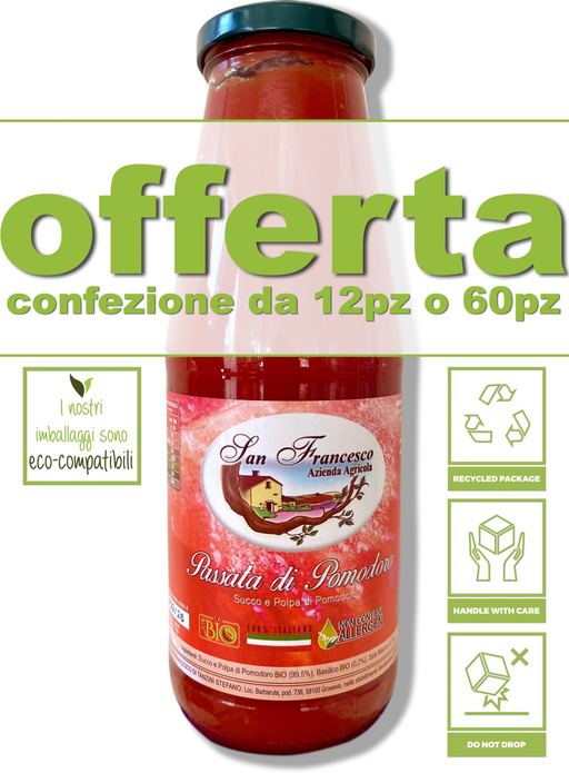 Passata di pomodoro biologica dell'Azienda Agricola San Francesco