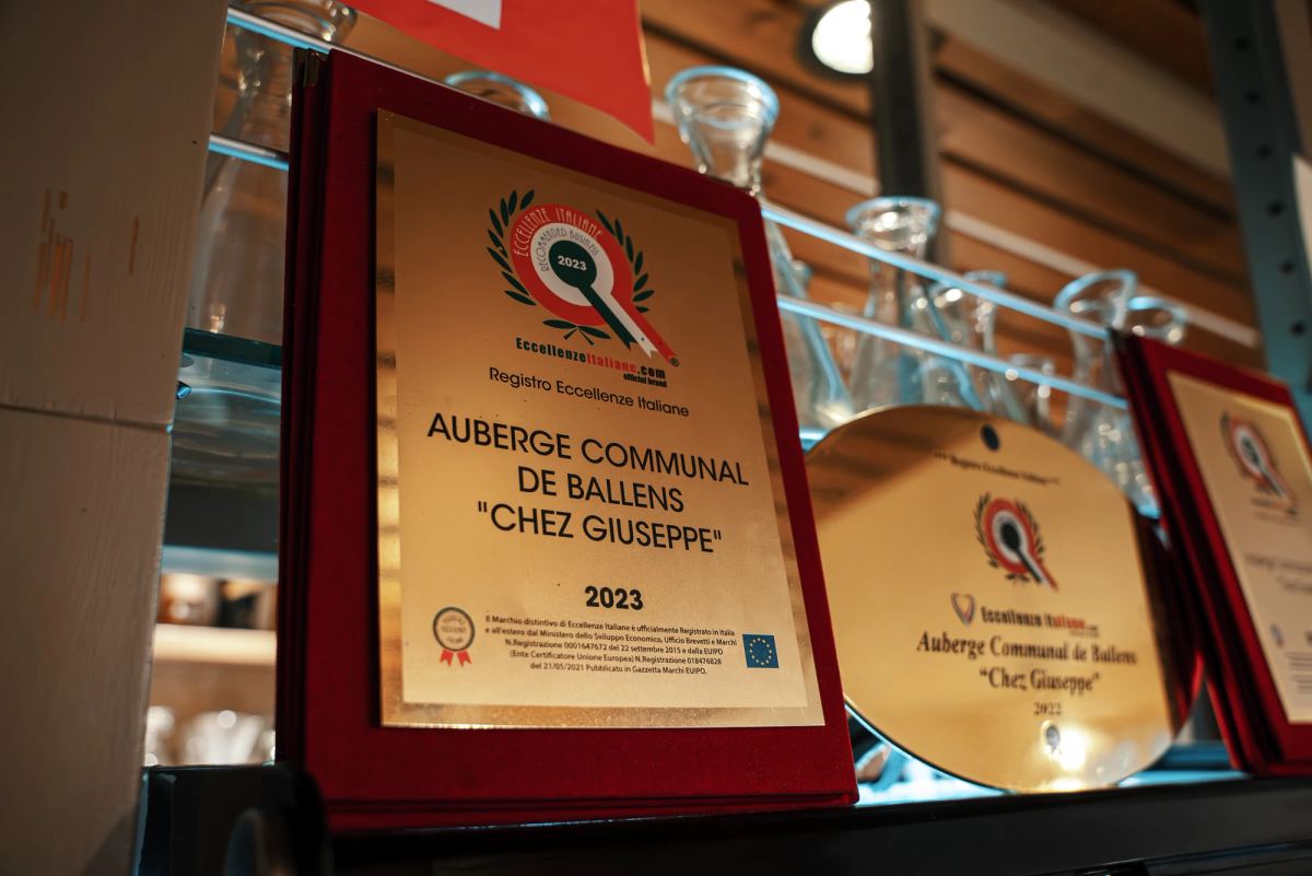 Certificazione dell'Auberge Communale De Ballens 'Chez Giuseppe'