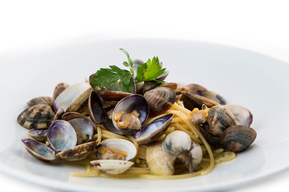Spaghetti alle vongole all'Osteria La Pescheria degli Artisti