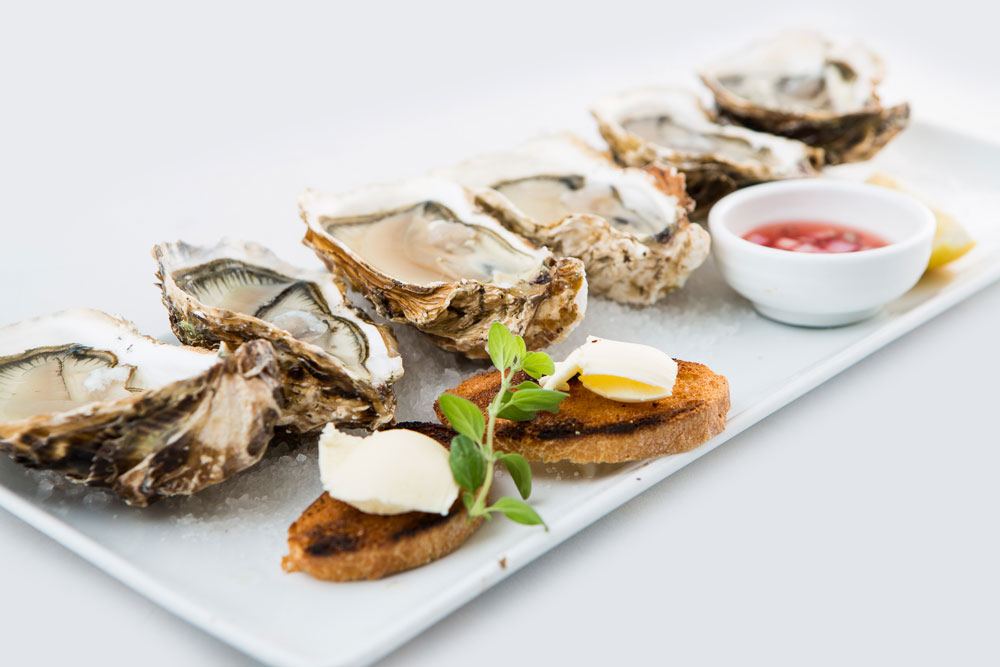 Ostriche fresche all'Osteria La Pescheria degli Artisti
