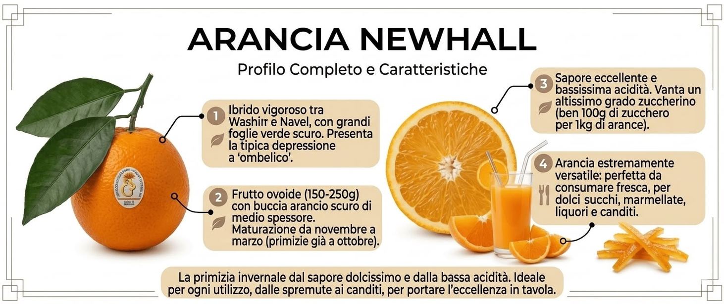 Naranjas Newhall, una de las variedades en catálogo Sorrento Giardini