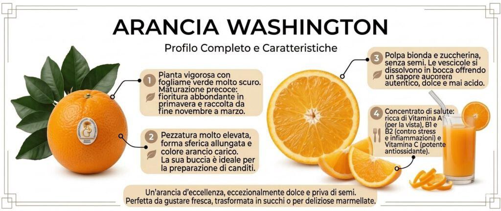 Naranjas Washington, variedad histórica cultivada por Sorrento Giardini