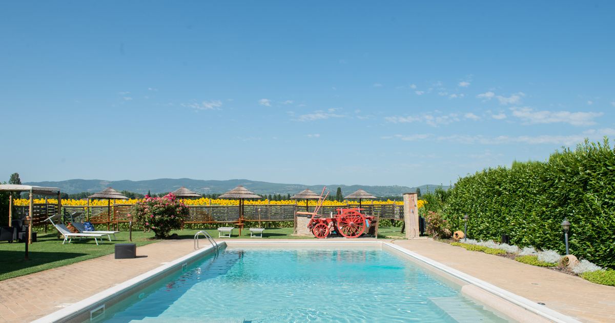 Panoramablick vom Anwesen des Agriturismo Torre Quadrana
