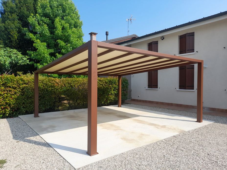 Pompeiana in ferro autoportante color corten