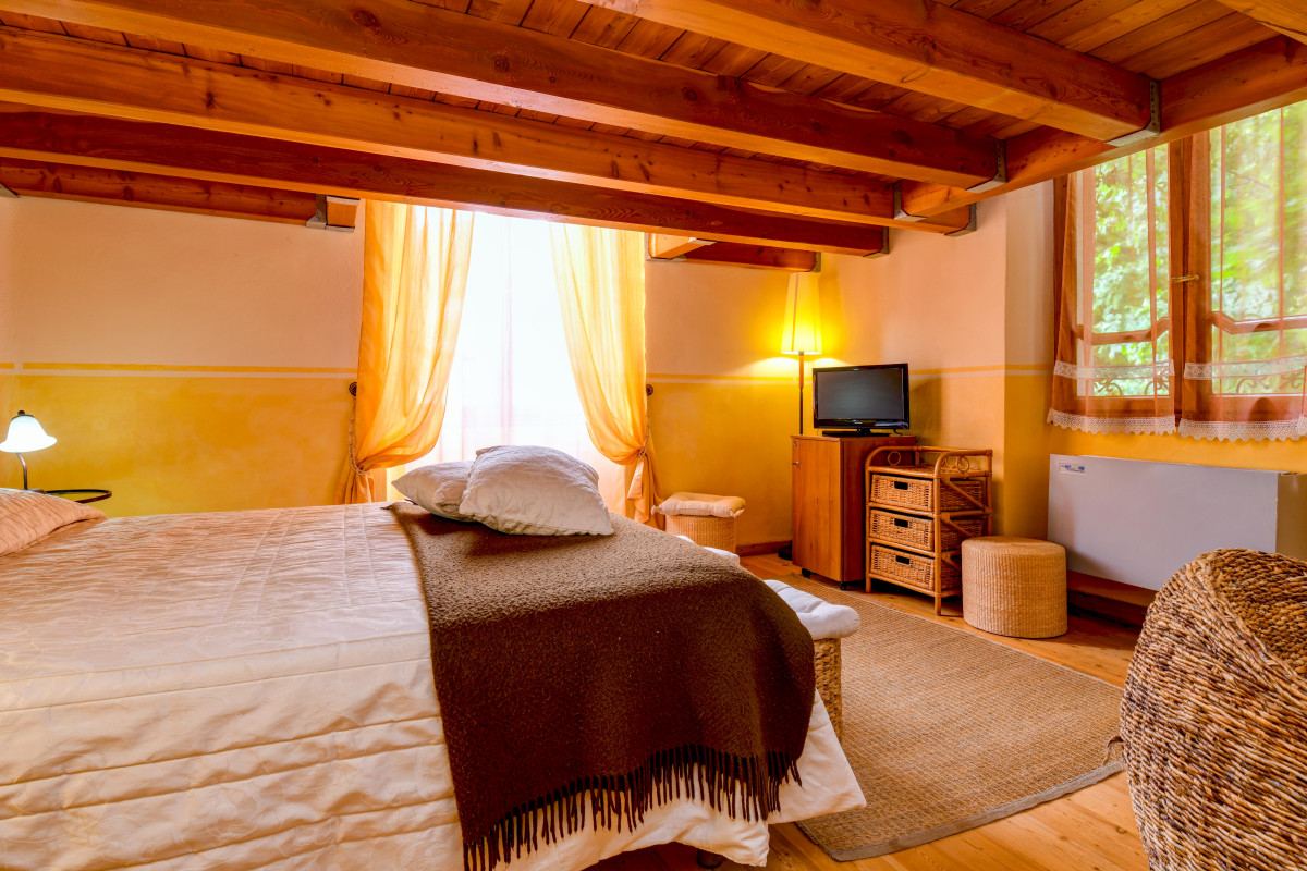Camera con arredamento tipico dell'Hotel Milano