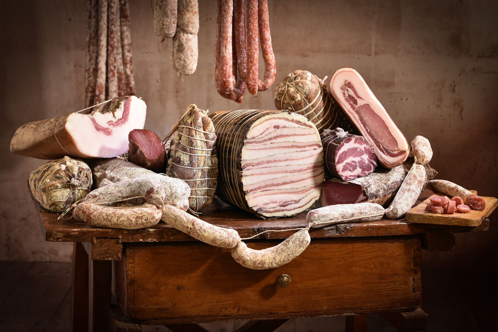 Specialità da affettare del salumificio Bertelli a Montagnana