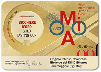 Attestato medaglia d'oro MIOOA 2023 F.lli D'Ettorres