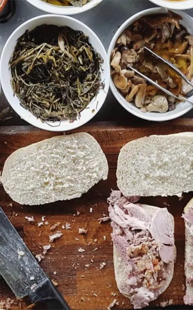 Panini del Donkey Punch con ingredienti freschi