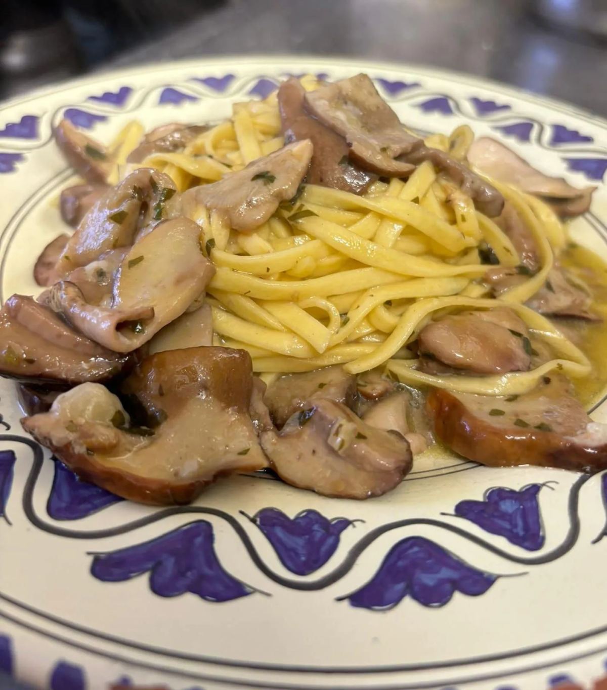 Tagliolini ai funghi porcini della Trattoria Del Conte