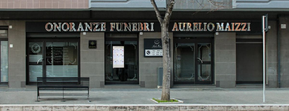 Sede esterna delle Onoranze Funebri MAIZZI in via Fania Giuseppe a Foggia