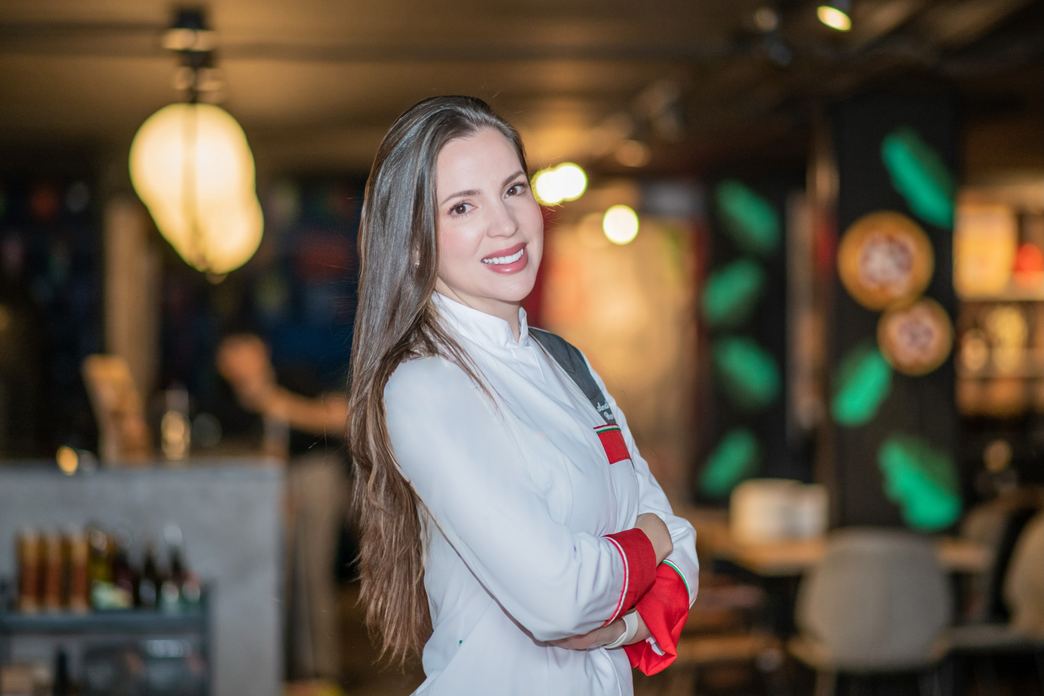 Chef Andrea Bornacelli, pizzaiola e cofondatrice di Pizzardi Artigianale