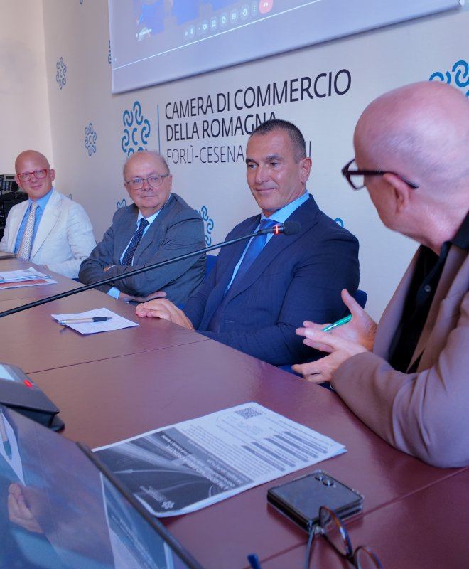 Vista aerea dello stabilimento New Time SpA a Forlì