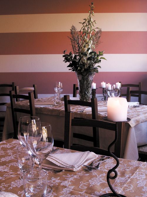 Sala da pranzo dell'Agriturismo San Bovo