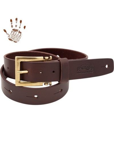 Cintura Belt & Strap in pelle con fibbia Meccano in ottone di MAGRABO'