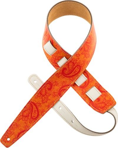 Tracolla Holes HS Art Print Paisley arancio di MAGRABO'