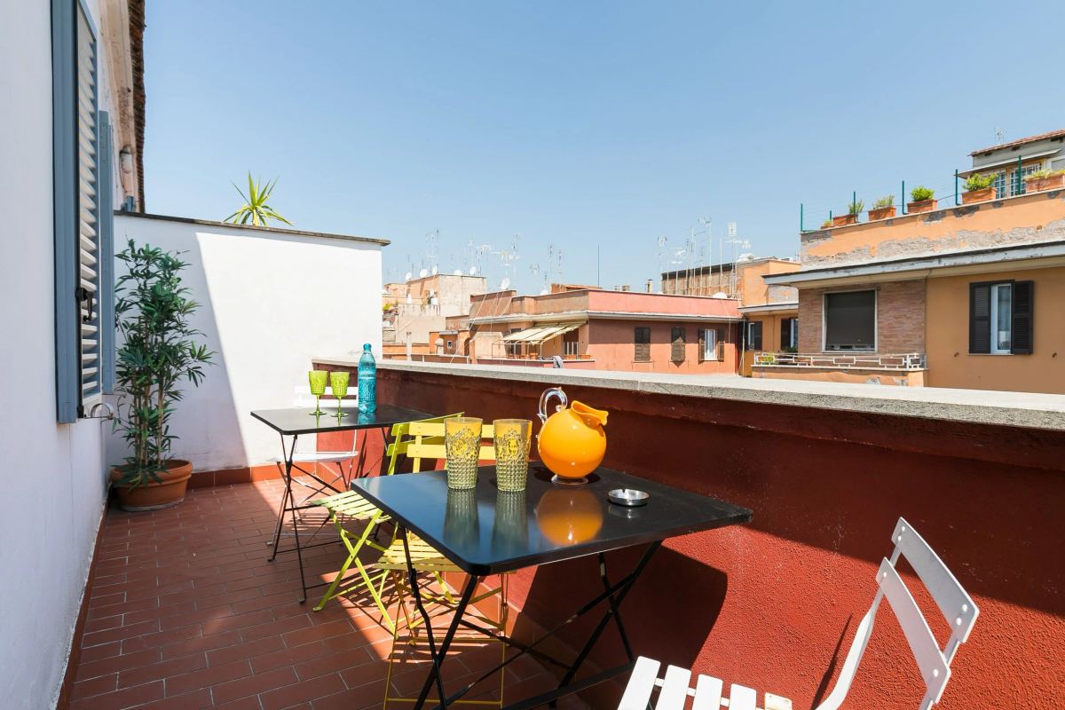 Terrazza privata di un appartamento Marco Aurelio 49