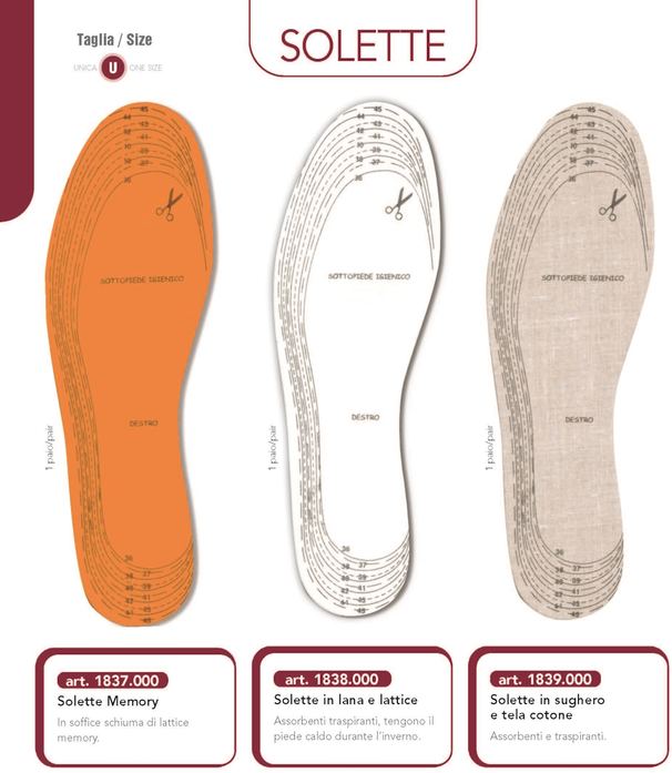 Solette memory lana e sughero