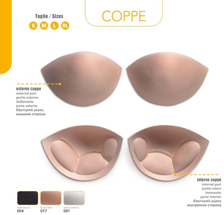 Coppe per reggiseno effetto push up