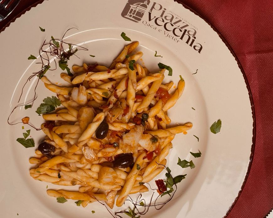 Strozzapreti al baccalà di Piazza Vecchia