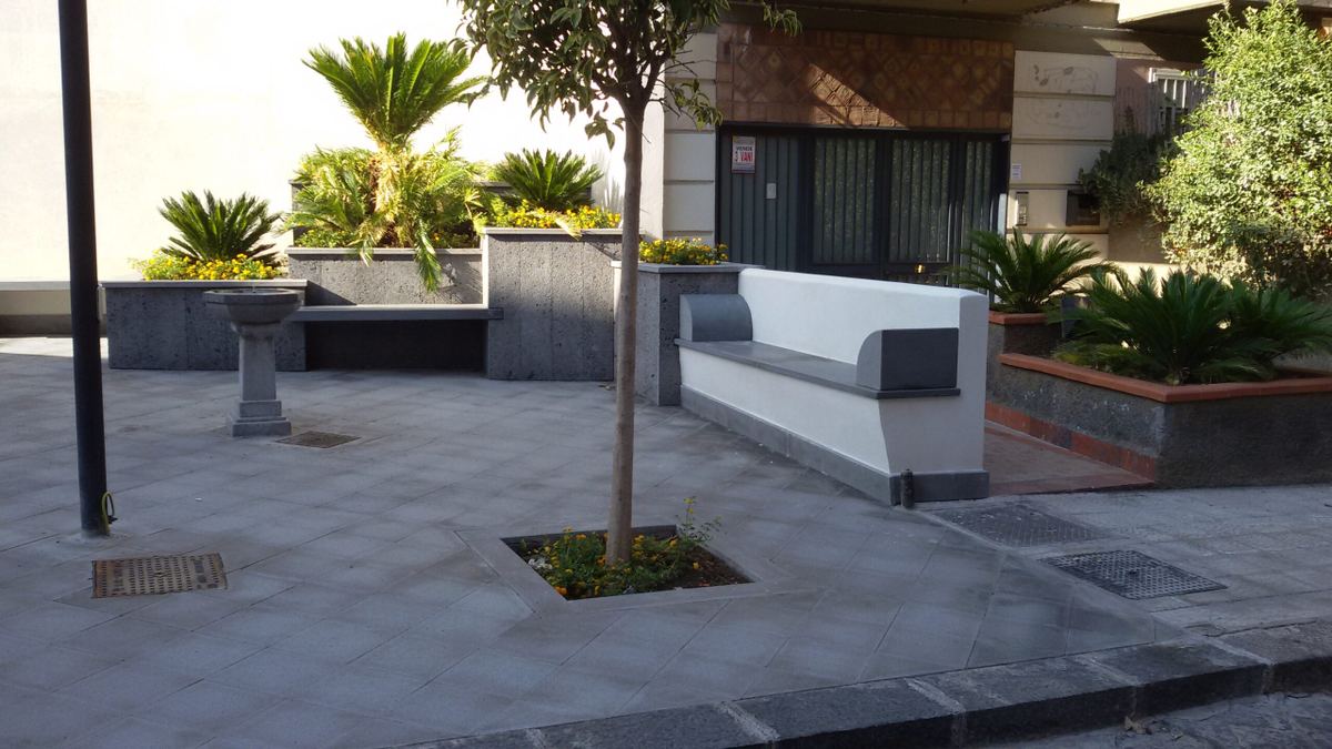 Cantiere PETRARCA Srl durante le fasi di realizzazione di un'opera pubblica