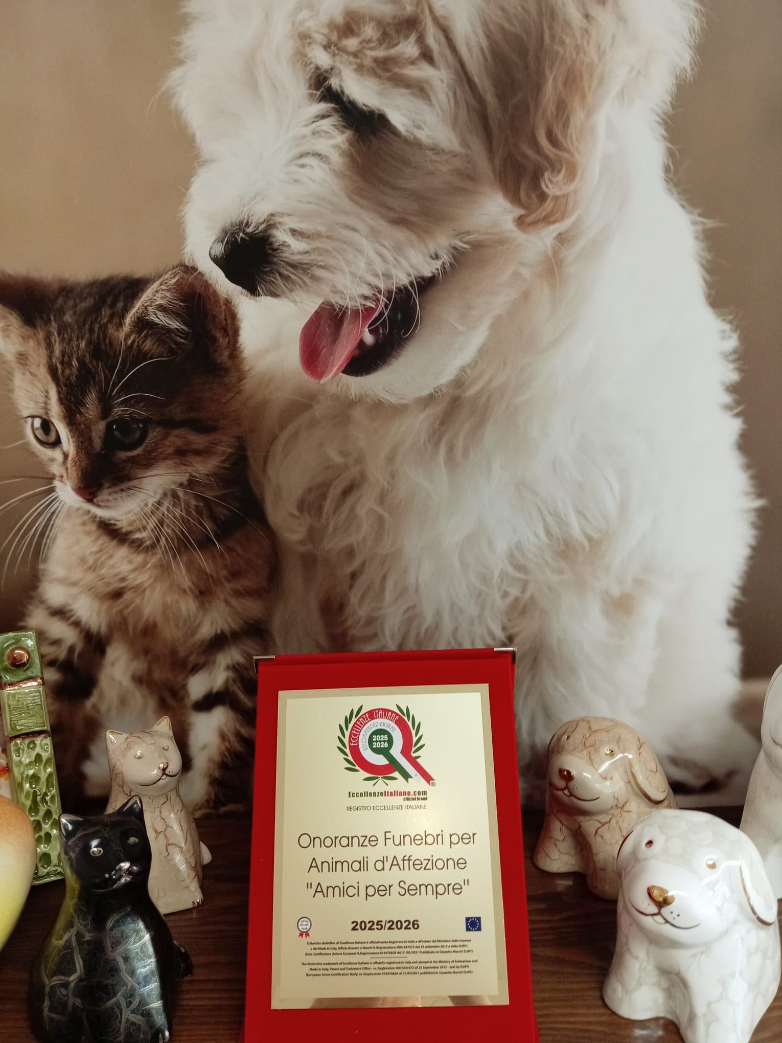 Certificato Eccellenze Italiane di Amici per Sempre