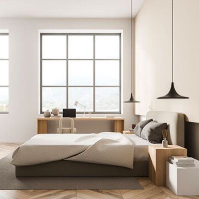 Zona notte nello showroom Roselli Mobili