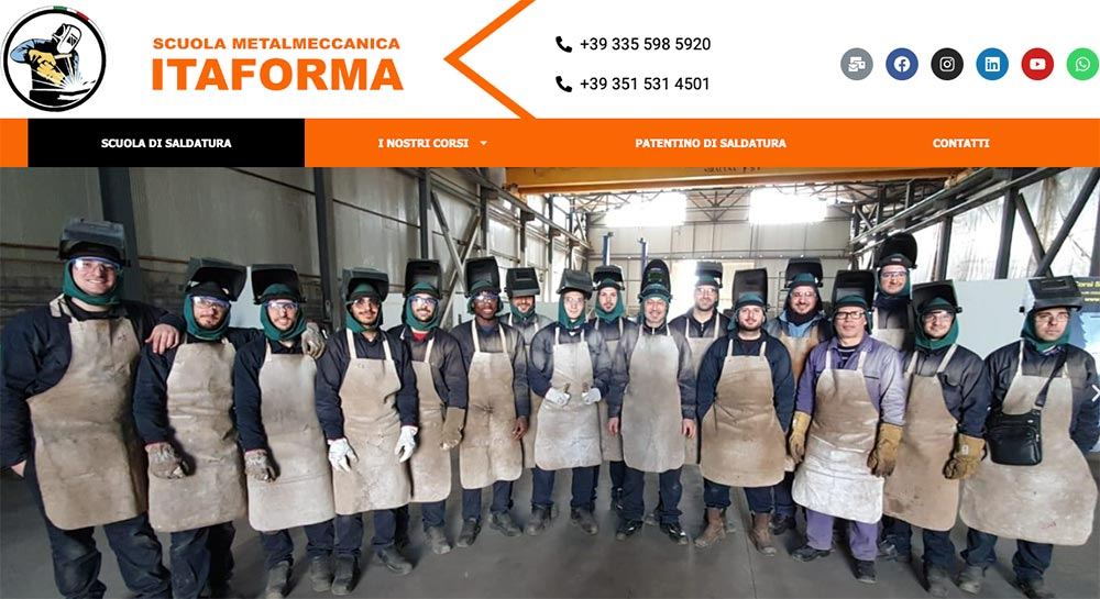 Esercitazione pratica per il patentino di saldatore presso ITAFORMA