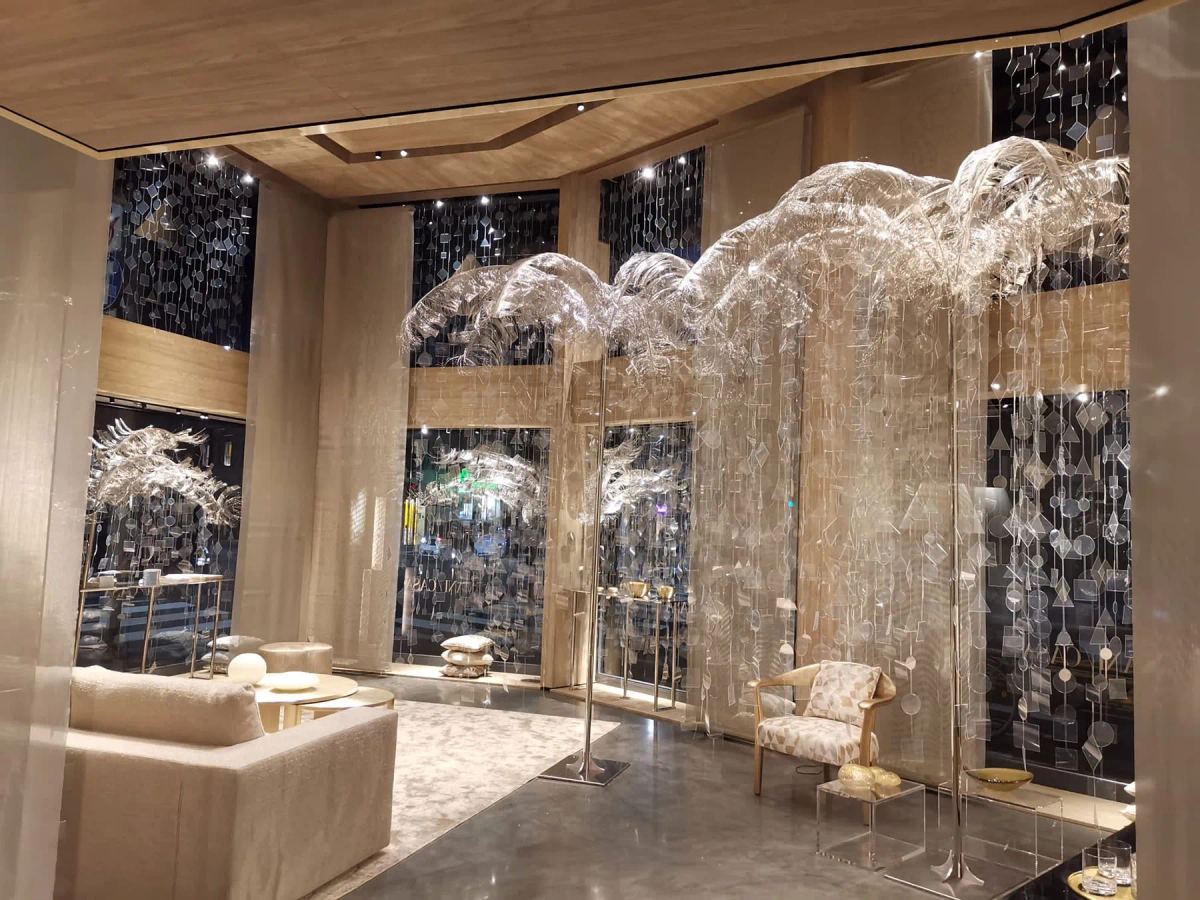 Palme in stampa 3D realizzate da COLORZENITH per Armani Casa Milano