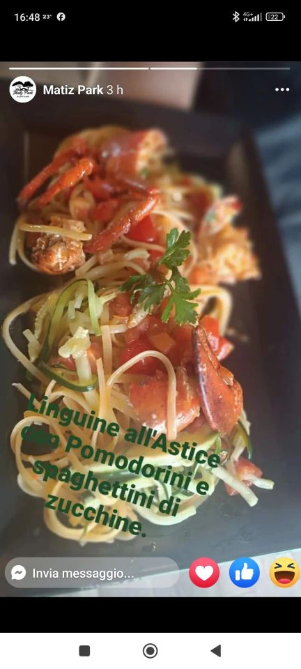 Spaghetti ai frutti di mare en MATIZ PARK