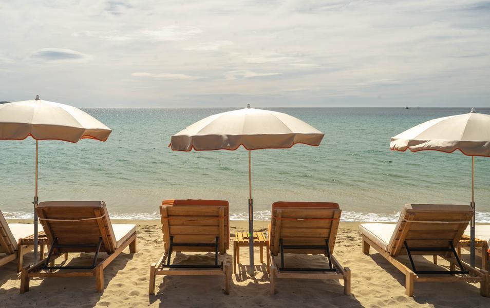 La plage privée di Bellini a Cavalaire
