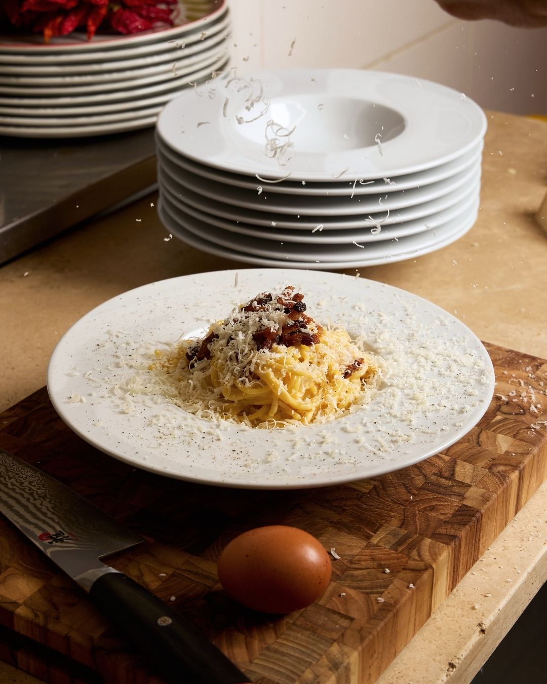 Pasta fresca troquelada al bronce de Osteria degli Amici