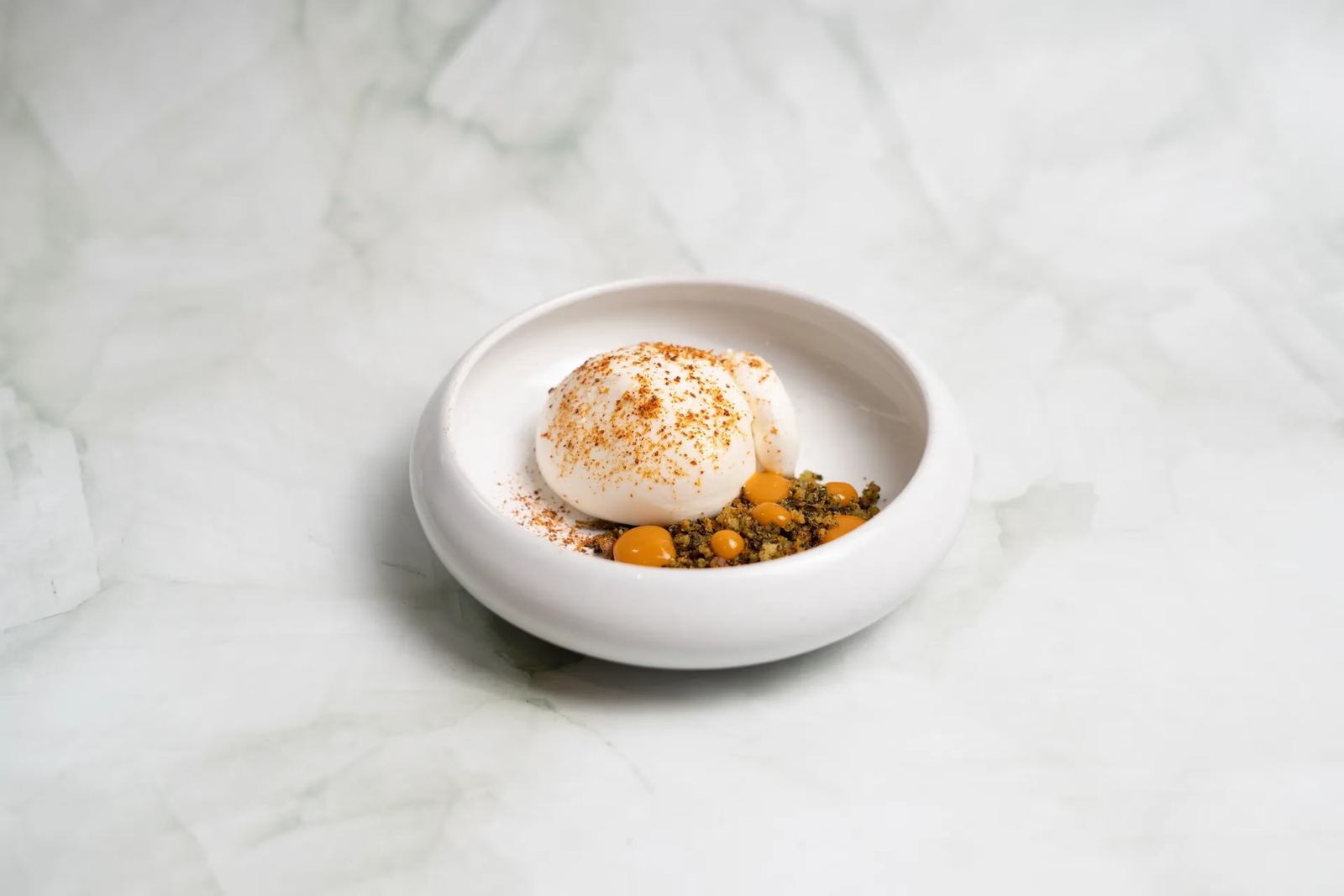 Burrata primavera con crema di pomodorini siciliani di ORIGINI