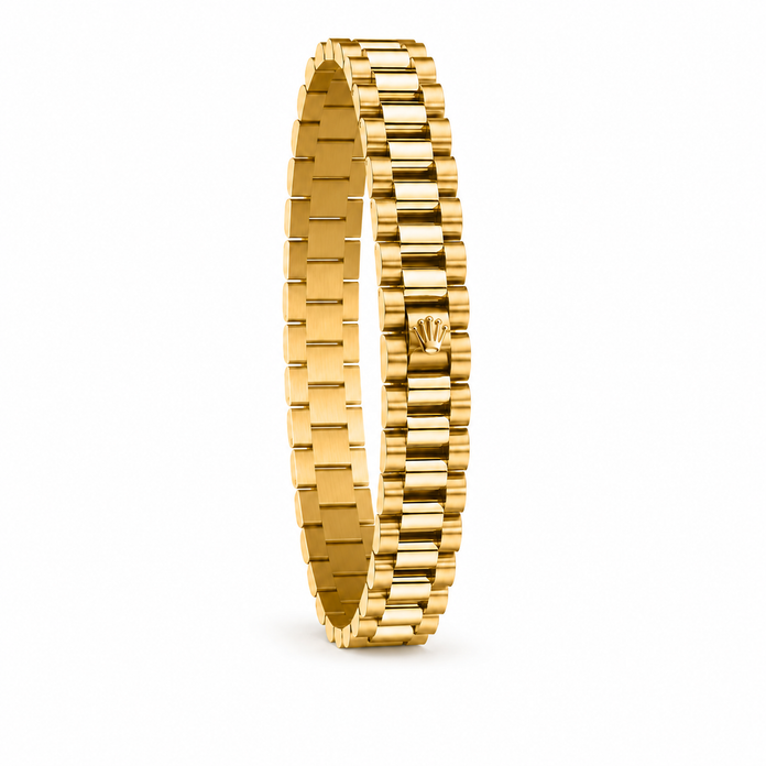 President link bracelet in 18 KT yellow gold by Gioielleria Guerriero