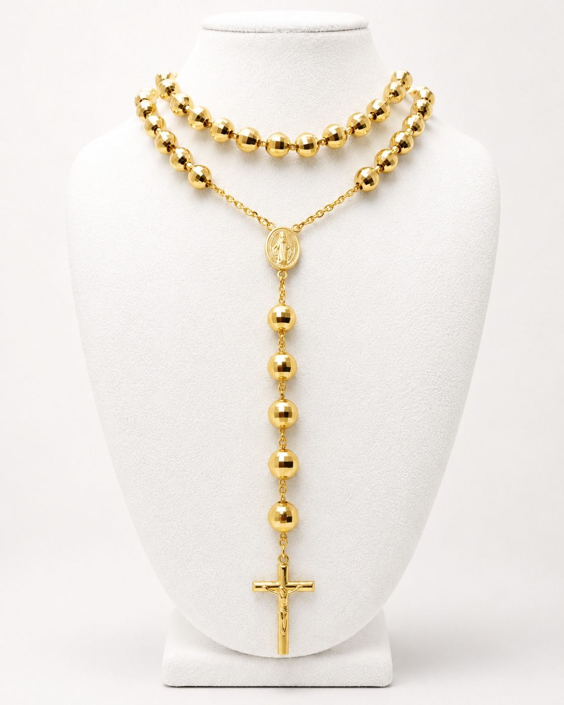 18-karat gold rosary with 95 beads