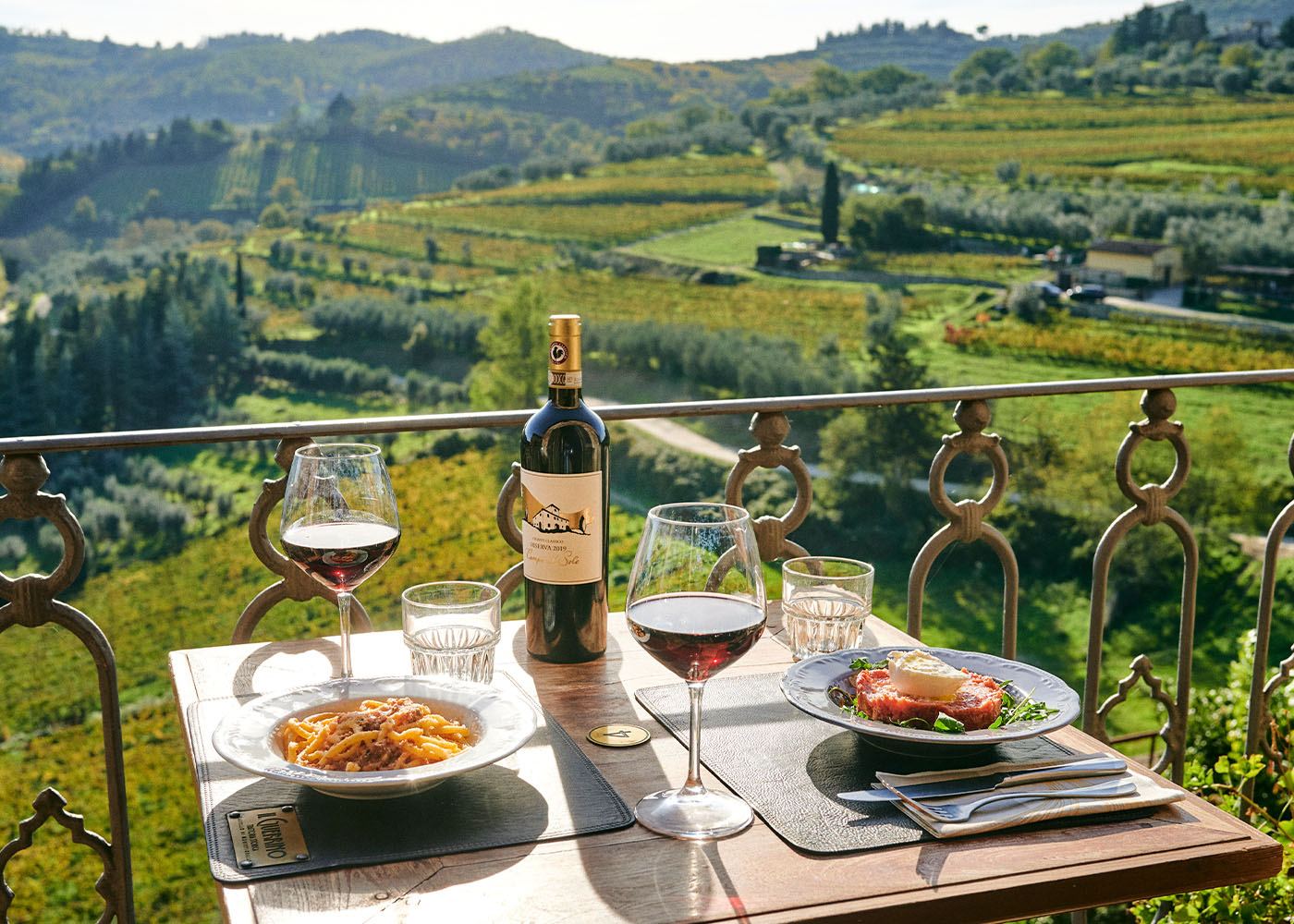 Vista panoramica dalla terrazza di Antica Trattoria Il Guerrino