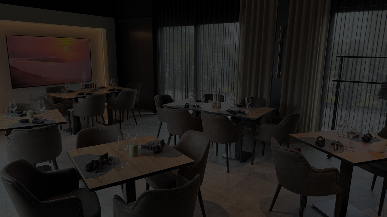 La sala ristorante di Club 97 a Buttrio