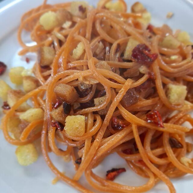 Primo piatto della cucina abruzzese al Ristorante La Torre di Pretoro