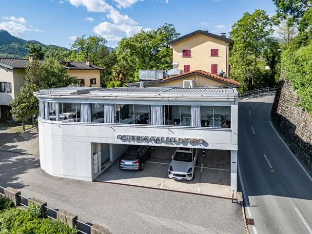 Esterno dell'Osteria Gallo d'Oro a Davesco-Soragno Lugano