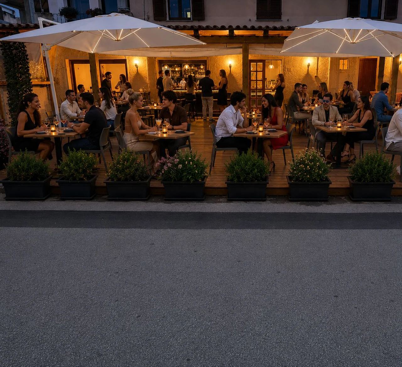Ambiente elegante e moderno di 2000Gocce a Palau