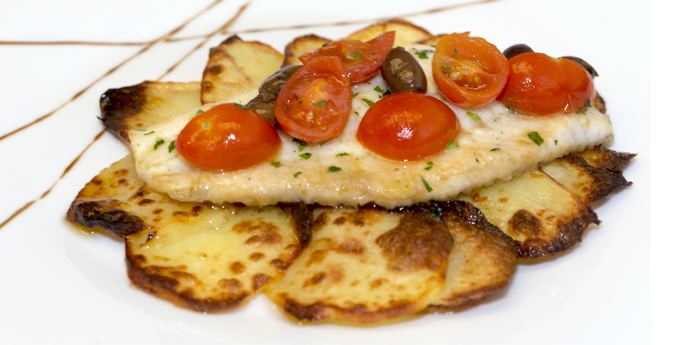 Filetto di rombo in crosta di patate del Ristorante Bella Venezia