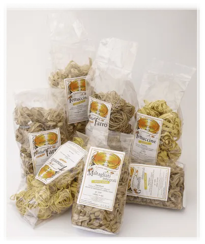 Pasta artigianale del Mulino a Pietra Caldaroni realizzata con farine macinate a pietra