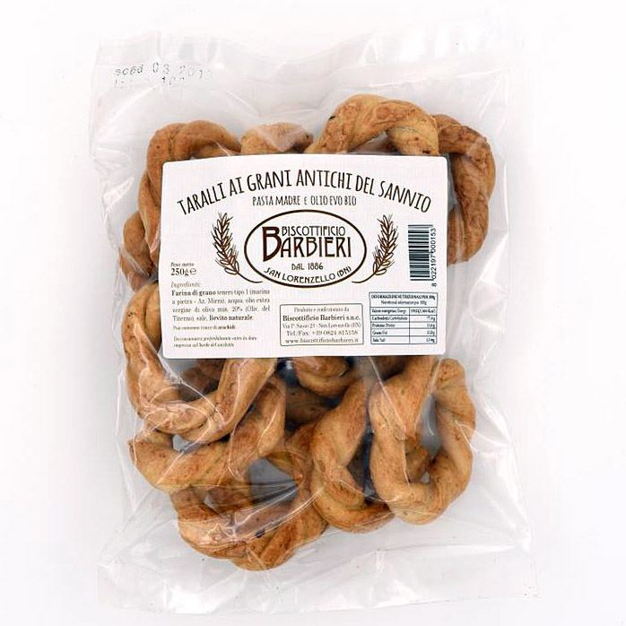 Taralli ai grani antichi del Biscottificio Barbieri